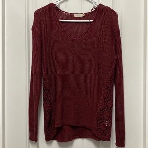 Harper maroon knitted sweater